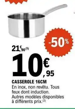 E.Leclerc CASSEROLE 16CM offre