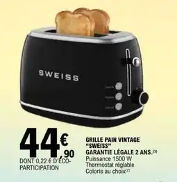 E.Leclerc Grille Pain Vintage SWEISS offre