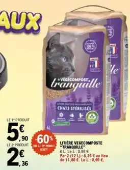 E.Leclerc LITIÈRE VÉGECOMPOSTE “TRANQUILLE” offre