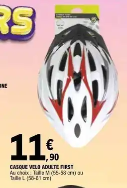E.Leclerc CASQUE VELO ADULTE FIRST offre