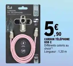E.Leclerc CORDON TÉLÉPHONE USB C offre