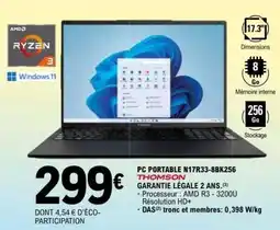 E.Leclerc PC PORTABLE N17R33-8BK256 THOMSON offre