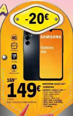 E.Leclerc Samsung Galaxy A16 offre