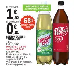 E.Leclerc Boisson Gazeuse CANADA DRY offre