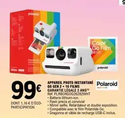E.Leclerc APPAREIL PHOTO INSTANTANÉ GO GEN 2 + 16 FILMS offre