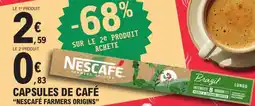 E.Leclerc Capsules de café Nescafé Farmers Origins offre
