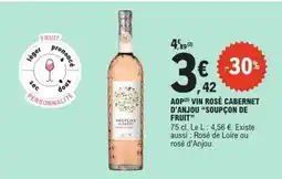 E.Leclerc AOP VIN ROSÉ CABERNET D'ANJOU 'SOUPÇON DE FRUIT' offre