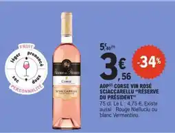 E.Leclerc AOP Corse Vin Rosé Sciaccarellu 'Réserve du Président' offre