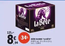 E.Leclerc Bière Blonde La Bête offre