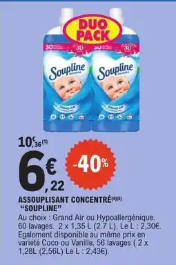 E.Leclerc ASSOUPLISSANT CONCENTRÉ SOUPLINE offre