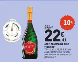 E.Leclerc CHAMPAGNE BRUT Tsarine offre