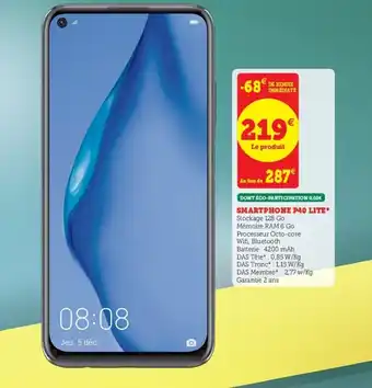 Super U Smartphone P40 LITE offre