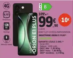 E.Leclerc SMARTPHONE ORION E1 PLUS offre