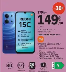 E.Leclerc SMARTPHONE REDMI 15C offre