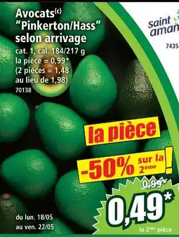 Norma Saint amand avocats pinkerton/hass selon arrivage offre