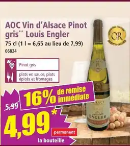 Norma Louis engler aoc vin d'alsace pinot gris offre