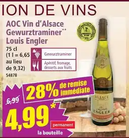 Norma Louis engler aoc vin d'alsace gewurztraminer offre