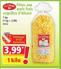 Norma Pâtes aux œufs frais coquilles d'alsace offre