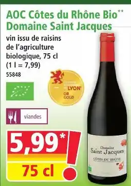 Norma Domaine saint jacques aoc côtes du rhône bio offre