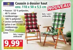 Norma Coussin à dossier haut env. 118 x 50 x 5,5 cm offre
