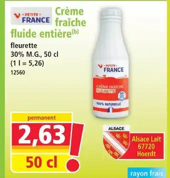 Norma Petite france crème fraîche fluide entière offre