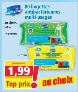 Norma Saubermax lingettes antibactériennes multi-usages offre