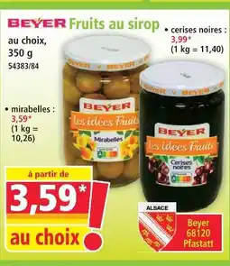 Norma Beyer fruits au sirop mirabelles offre