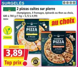 Norma 2 pizzas cuites sur pierre offre
