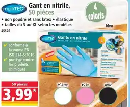 Norma Multitec gant en nitrile offre