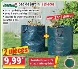 Norma Power tec garden sac de jardin, 2 pièces offre