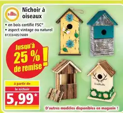 Norma Friends nichoir à oiseaux offre