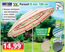 Norma Solax sunshine xl parasol ø env. 180 cm offre