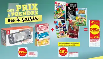 Super U Console Ninten-Do Switch Lite + JEU Switch offre