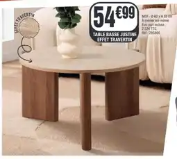 La Foir'Fouille Table basse justine effet travertin offre