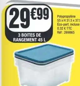 La Foir'Fouille 3 boites de rangement offre