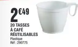La Foir'Fouille 20 tasses à café réutilisables offre