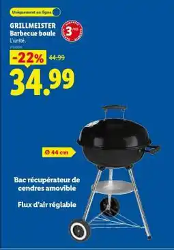 Lidl GRILLMEISTER Barbecue boule offre