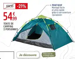 Intersport Tente de camping 2 personnes offre