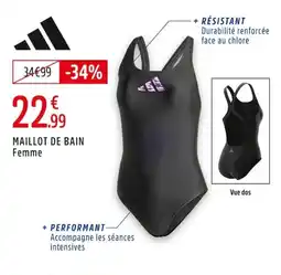 Intersport ADIDAS Maillot de bain femme offre