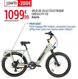 Intersport Vélo de ville électrique crosscity v2 adulte offre