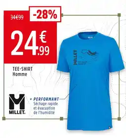 Intersport Milliet tee-shirt homme offre