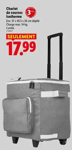 Lidl Chariot de courses isotherme offre