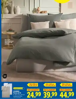 Lidl Livarno parure de lit 140 x 200 cm & 65 x 65 cm offre
