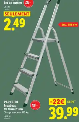 Lidl Parkside escabeau en aluminium offre