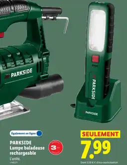 Lidl Parkside lampe baladeuse rechargeable offre
