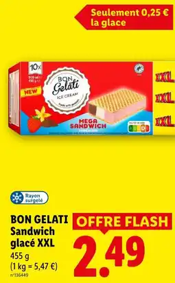 Lidl Bon gelati sandwich glacé xxl offre