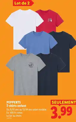 Lidl Pepperts t-shirts enfant offre