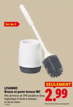 Lidl Livarno brosse et porte-brosse wc offre