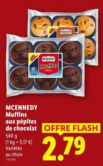 Lidl Mcennedy muffins aux pépites de chocolat offre