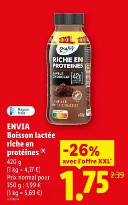 Lidl Envia boisson lactée riche en protéines offre